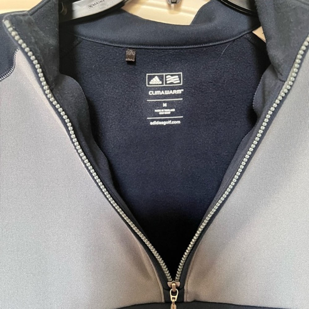 Adidas Golf Mens Medium Climawarm 1/4 Zip Pullover Sweatshirt Blue Gray - Picture 3 of 4